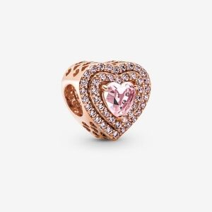 Pandora Sparkling Leveled Heart Charm